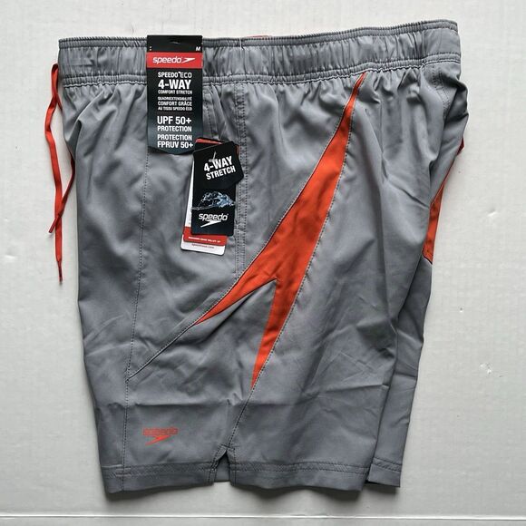 Speedo Swim Trunks Redondo Stretch Comfort Liner Lightweight Swim Shorts 7in M - Picture 3 of 9